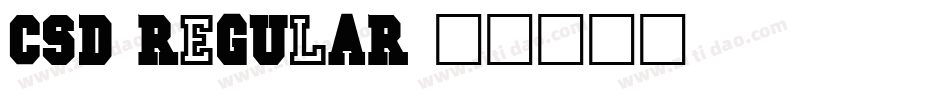 CSD Regular字体转换